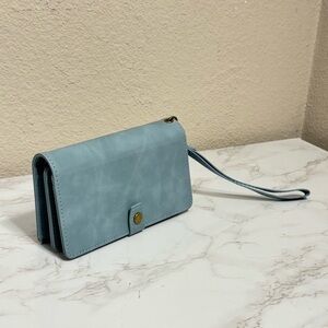Powder Blue Women's Wristlet